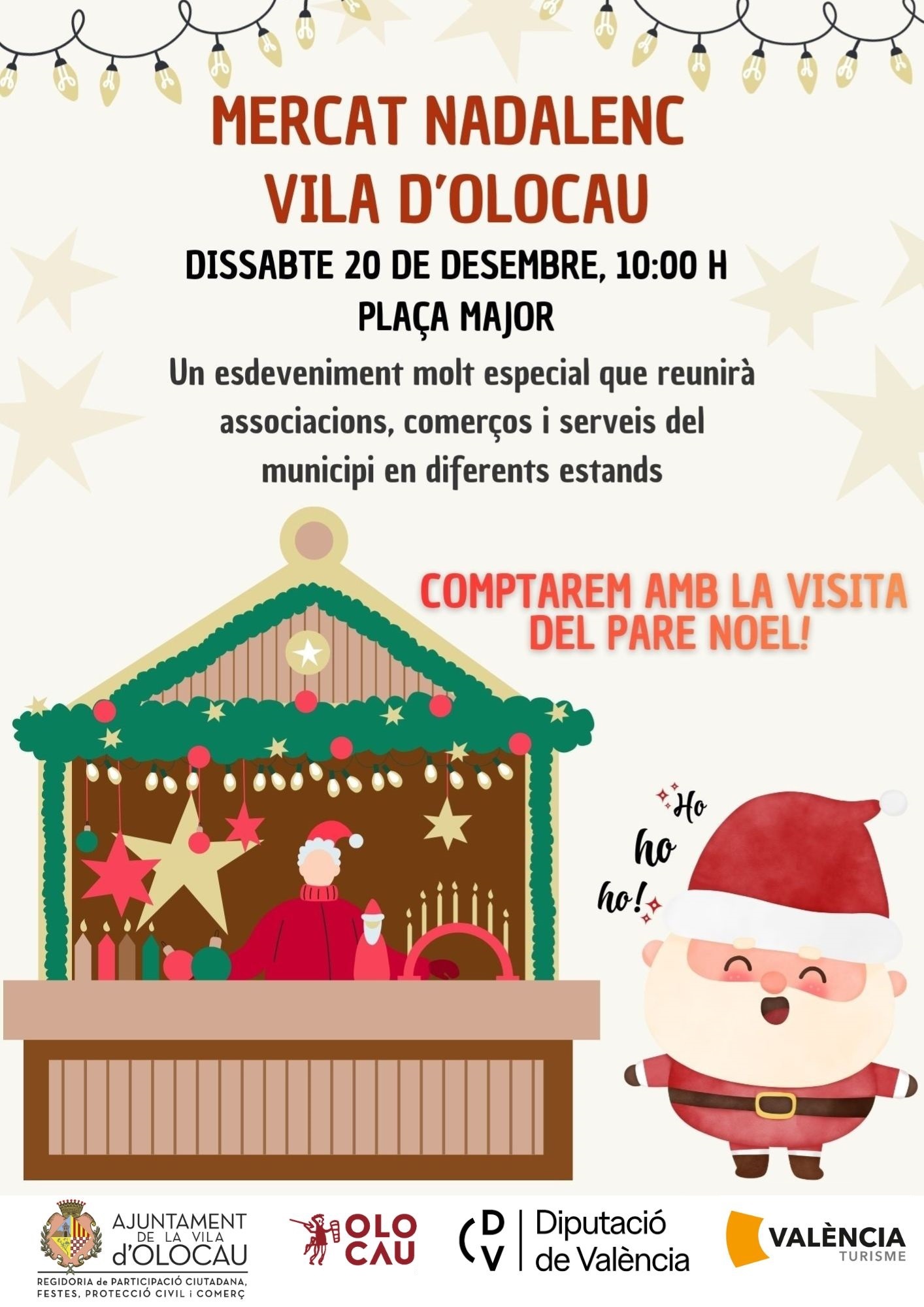 Segona edició del Mercat Nadalenc d'Olocau i visita del Pare Noel